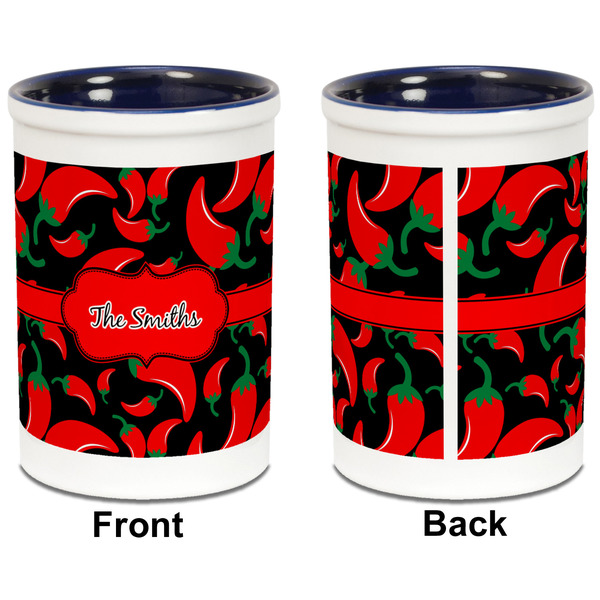 Chili Peppers Pencil Holder - Blue - approval