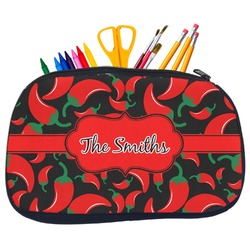 Chili Peppers Neoprene Pencil Case - Medium w/ Name or Text