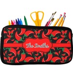 Chili Peppers Neoprene Pencil Case - Small w/ Name or Text