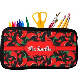 Chili Peppers Neoprene Pencil Case (Personalized)