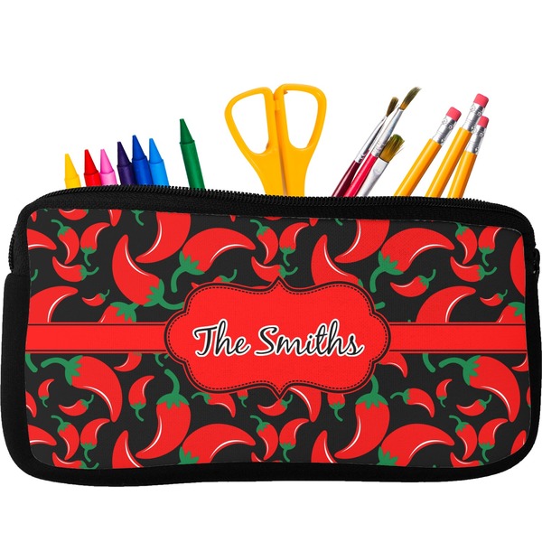Custom Chili Peppers Neoprene Pencil Case (Personalized)
