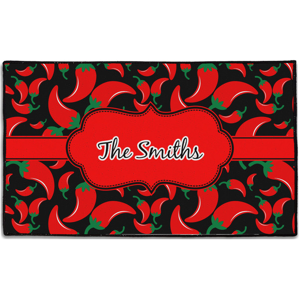 Custom Chili Peppers Door Mat - 60"x36" (Personalized)