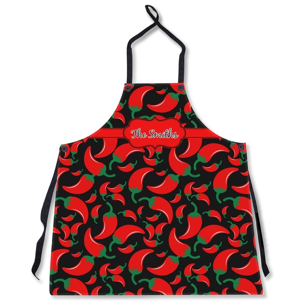 Custom Chili Peppers Apron Without Pockets w/ Name or Text