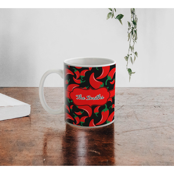 Chili Peppers Personalized Coffee Mug - Lifestyle