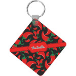 Chili Peppers Diamond Plastic Keychain w/ Name or Text