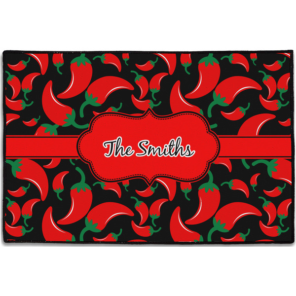Chili Peppers Personalized Door Mat - 36x24 (APPROVAL)