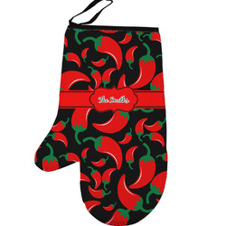 Chili Peppers Left Oven Mitt (Personalized)
