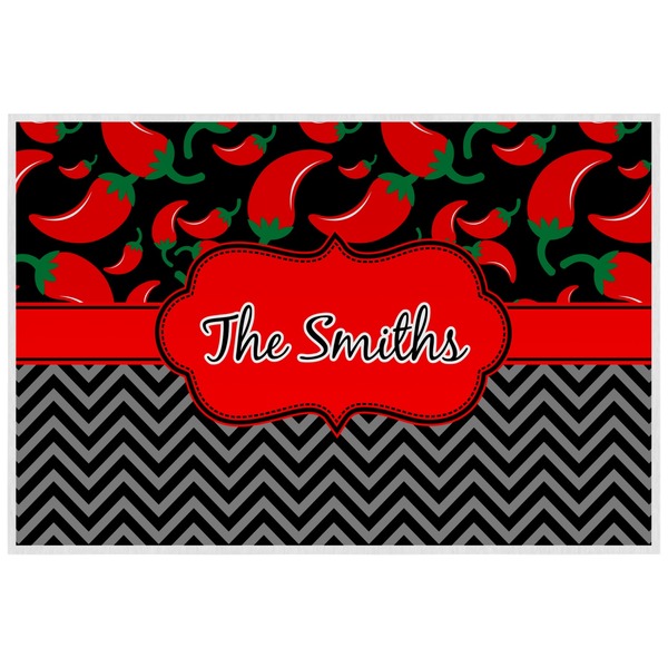 Chili Peppers Personalized Placemat (Back)
