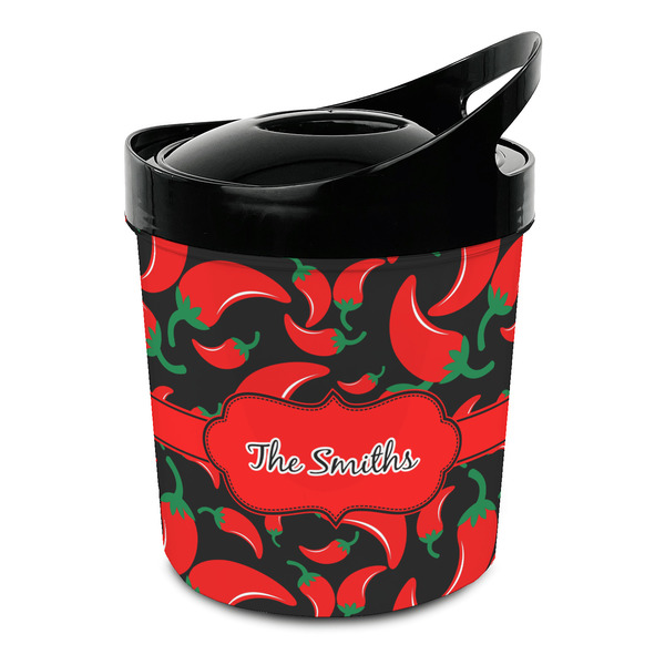 Custom Chili Peppers Plastic Ice Bucket (Personalized)