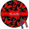 Chili Peppers Personalized Round Fridge Magnet