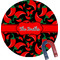 Chili Peppers Round Fridge Magnet (Personalized)