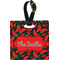 Chili Peppers Plastic Luggage Tag - Square w/ Name or Text