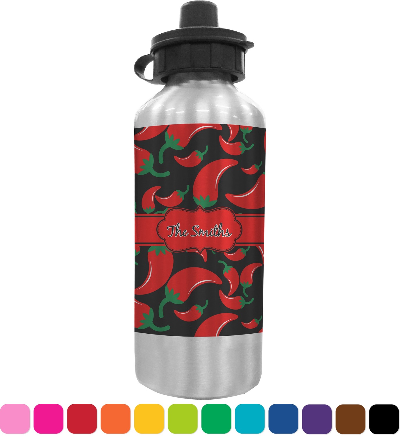 Chili Peppers Water Bottle (Personalized) YouCustomizeIt