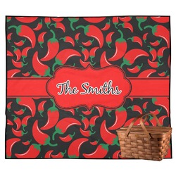 Chili Peppers Outdoor Picnic Blanket (Personalized)