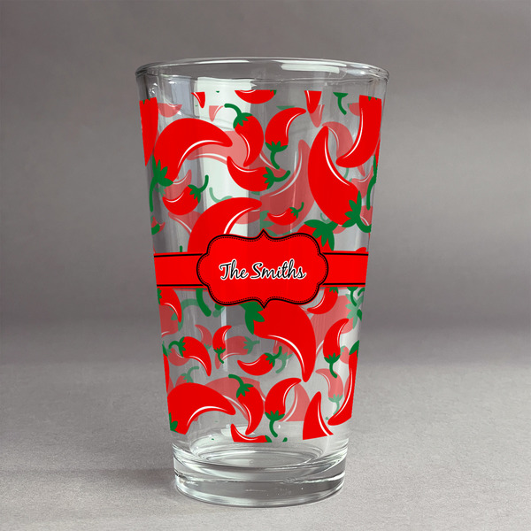 Custom Chili Peppers Pint Glass - Full Print (Personalized)