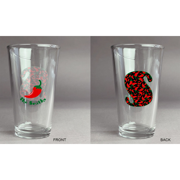 Chili Peppers Pint Glass - Two Content - Approval