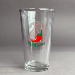 Chili Peppers Pint Glass - Full Color Logo (Personalized)