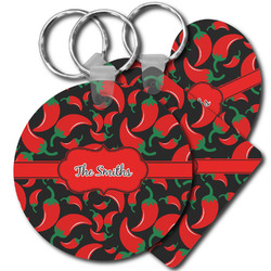 Chili Peppers Plastic Keychain (Personalized)