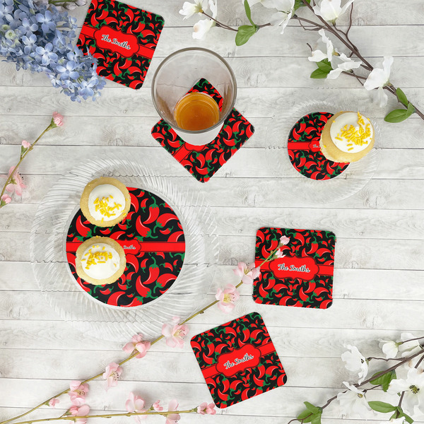 Chili Peppers Plastic Party Dinner Plates - In Context