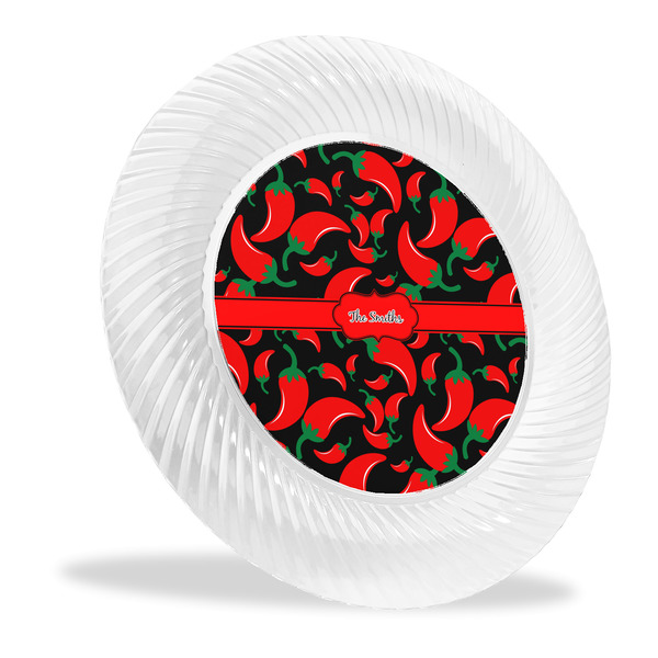 Custom Chili Peppers Plastic Party Dinner Plates - 10" (Personalized)