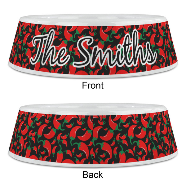 Chili Peppers Plastic Pet Bowls - Large - APPROVAL