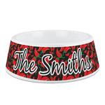 Chili Peppers Plastic Dog Bowl (Personalized)