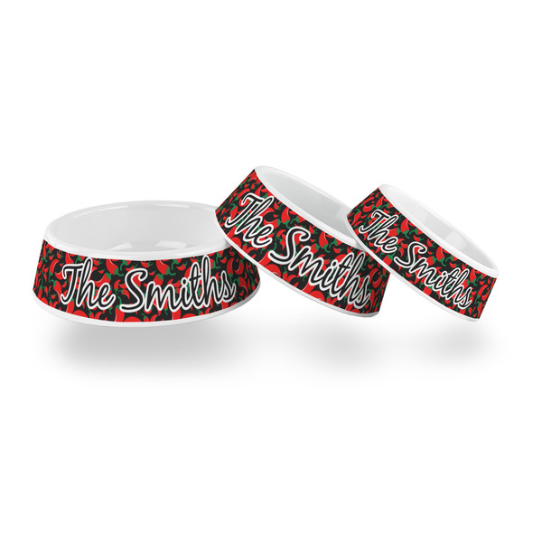Chili Peppers Plastic Pet Bowls - PARENT MAIN