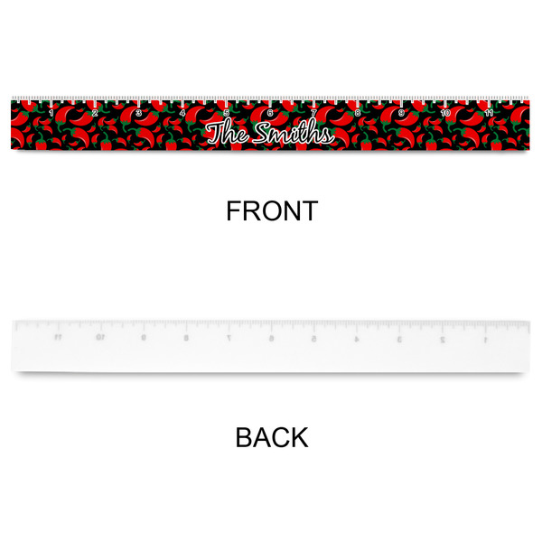 Chili Peppers Plastic Ruler - 12" - APPROVAL