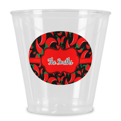 Chili Peppers Plastic Shot Glass (Personalized)