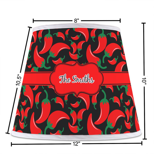 Chili Peppers Poly Film Empire Lampshade - Dimensions