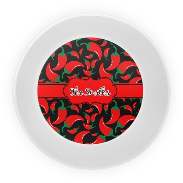 Chili Peppers Melamine Bowl - Center