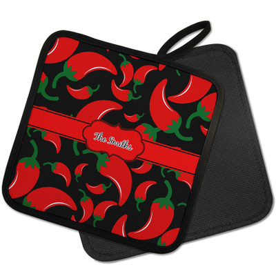 Chili Peppers Pot Holder w/ Name or Text