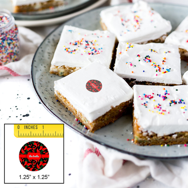 Chili Peppers Printed Icing Circle - XSmall - In Context