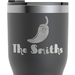 Chili Peppers RTIC Tumbler - Black - Engraved Front & Back (Personalized)