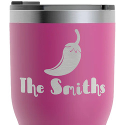 Chili Peppers RTIC Tumbler - Magenta - Laser Engraved - Double-Sided (Personalized)