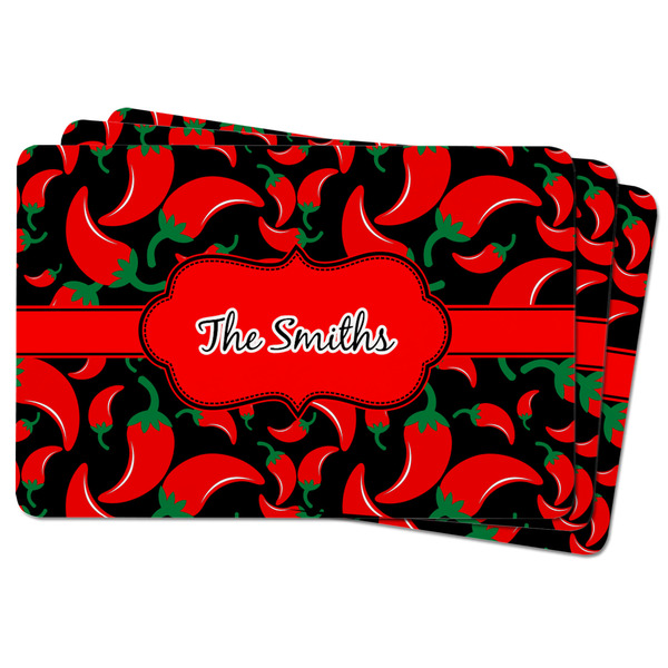 Chili Peppers Rectangular Fridge Magnet - THREE