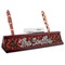 Chili Peppers Red Mahogany Nameplates with Business Card Holder - Angle