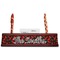 Chili Peppers Red Mahogany Nameplates with Business Card Holder - Straight