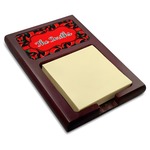 Chili Peppers Red Mahogany Sticky Note Holder (Personalized)