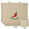 Chili Peppers Reusable Cotton Grocery Bag - Front & Back View