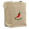 Chili Peppers Reusable Cotton Grocery Bag - Front View