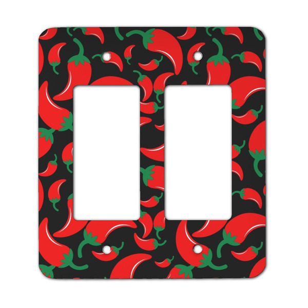 Custom Chili Peppers Rocker Style Light Switch Cover - Two Switch