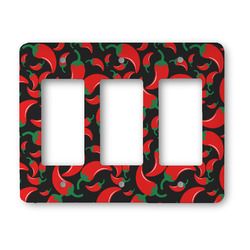 Chili Peppers Rocker Style Light Switch Cover - Three Switch