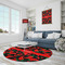 Chili Peppers Round Area Rug - IN CONTEXT