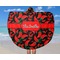 Chili Peppers Round Beach Towel - In Use