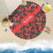 Chili Peppers Round Beach Towel Lifestyle
