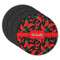 Chili Peppers Round Rubber Backed Coasters - Set of 4 (Personalized)