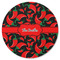 Chili Peppers Round Rubber Backed Coaster (Personalized)