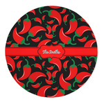 Chili Peppers 5' Round Indoor Area Rug (Personalized)