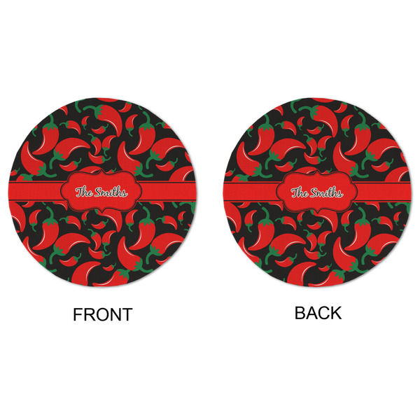 Chili Peppers Round Linen Placemats - APPROVAL (double sided)